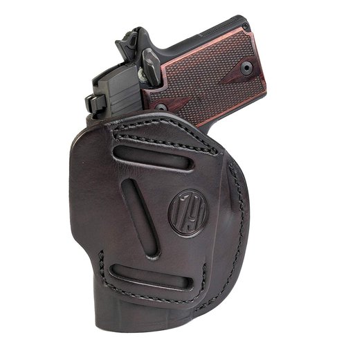 1791 Gunleather 4-Way Holster - OWB and IWB CCW - Right Handed Leather Gun Holster - Fits Sig Sauer P365, P238 and Ruger LCP 380