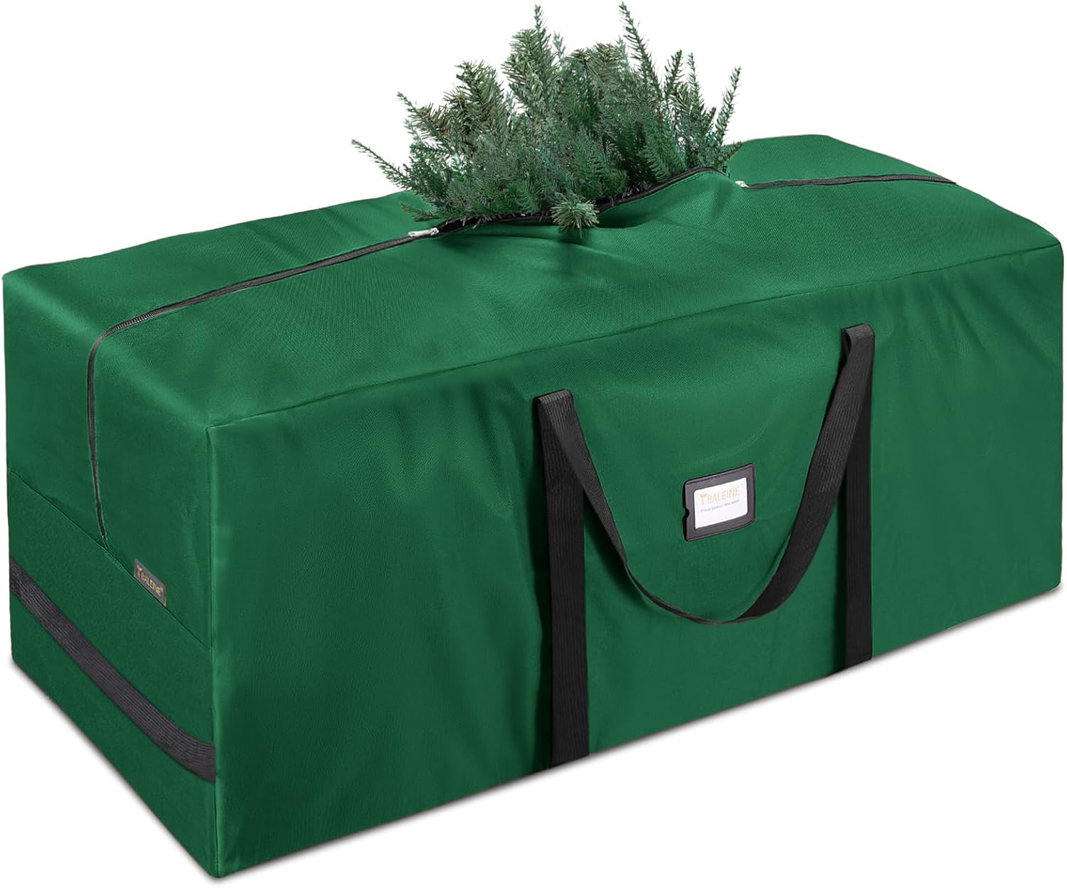 BALEINE Christmas Tree Storage Bag - Heavy Duty 900D Oxford Fabric, Extra Large with Dual Zippers (Green)