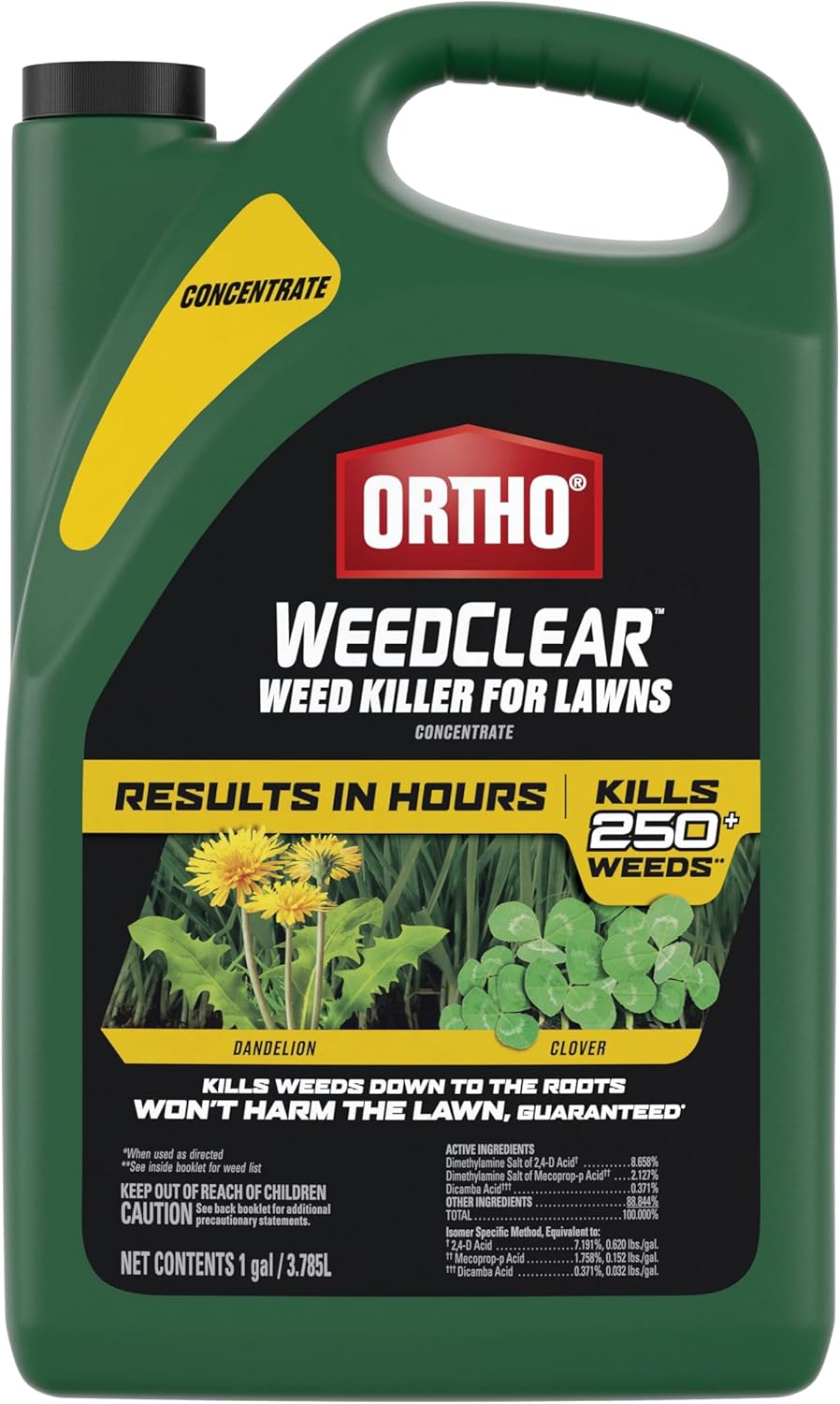Ortho WeedClear Weed Killer Concentrate - Effectively Kills Dandelions & Clover | 1 Gallon