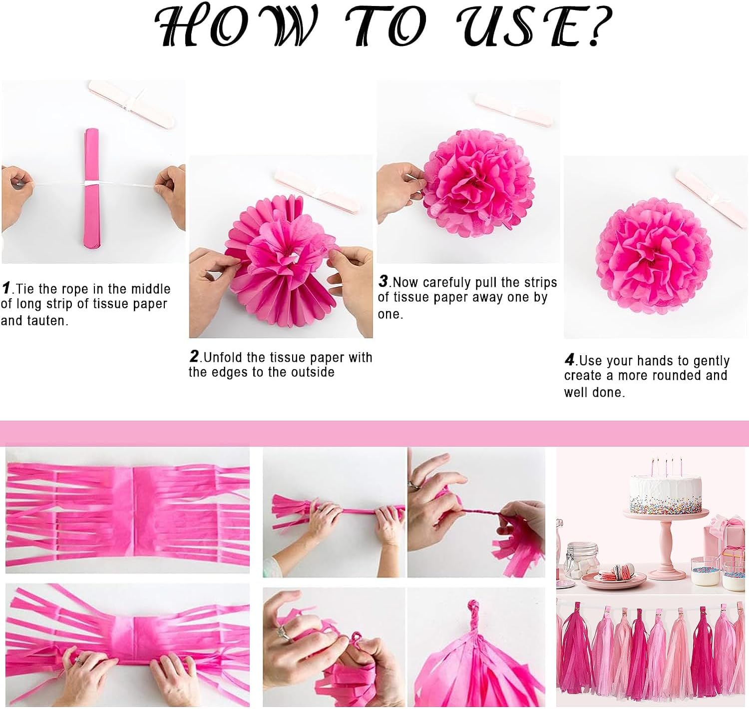 Regine Switzerland Pink Happy Birthday Party Decorations Kit - Banners, Balloons & Cake Topper
