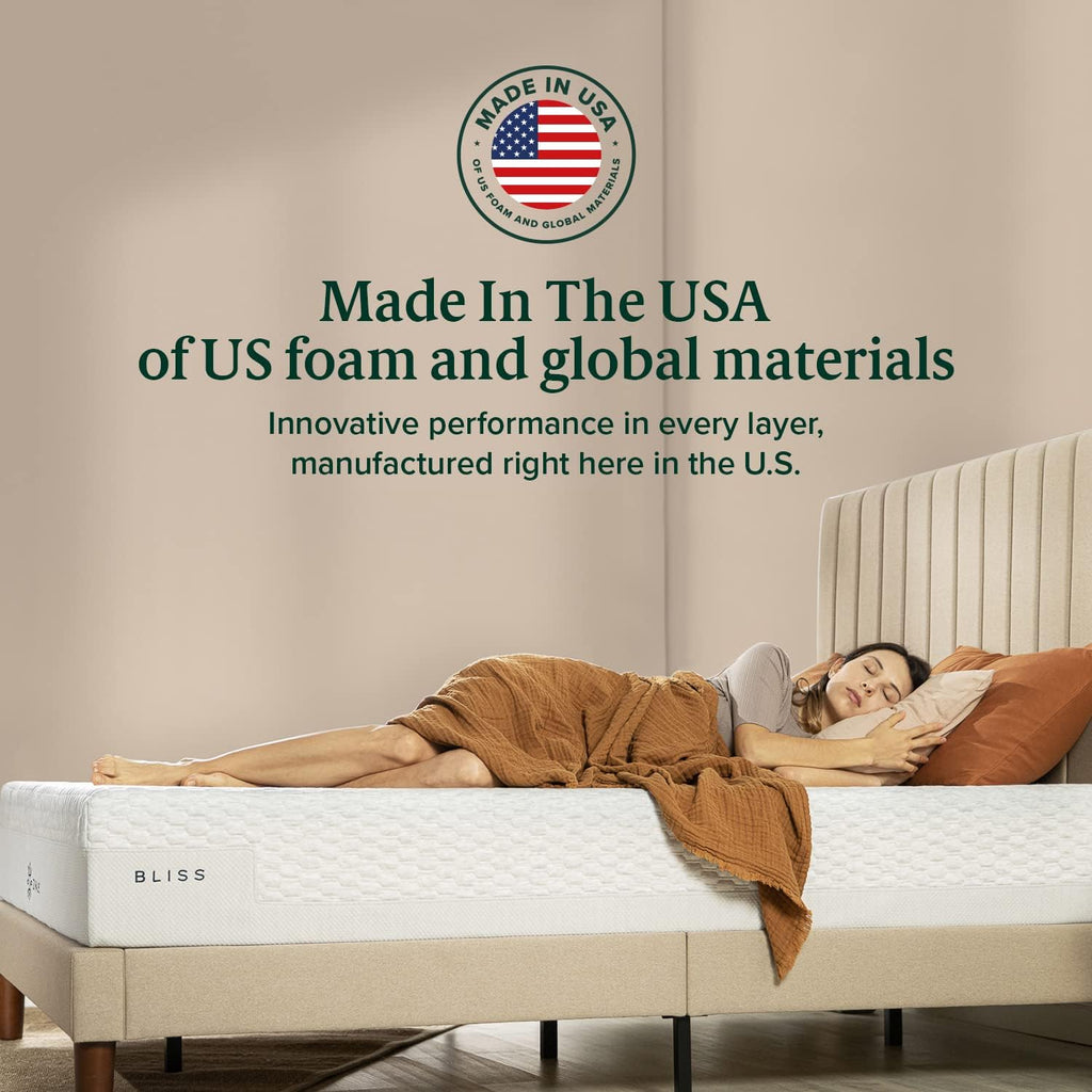 Zinus 12 Inch Bliss Memory Foam Mattress - Queen Size, Pressure Relieving, Sustainable Tencel Cover, CertiPUR-US Certified