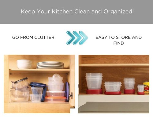 Rubbermaid Easy Find Lids Food Storage Containers with Lids - BPA-Free Durable Plastic Food Containers Great for Home, School, Travel - Freezer, Microwave, and Dishwasher Safe - 28 Piece Set - Red