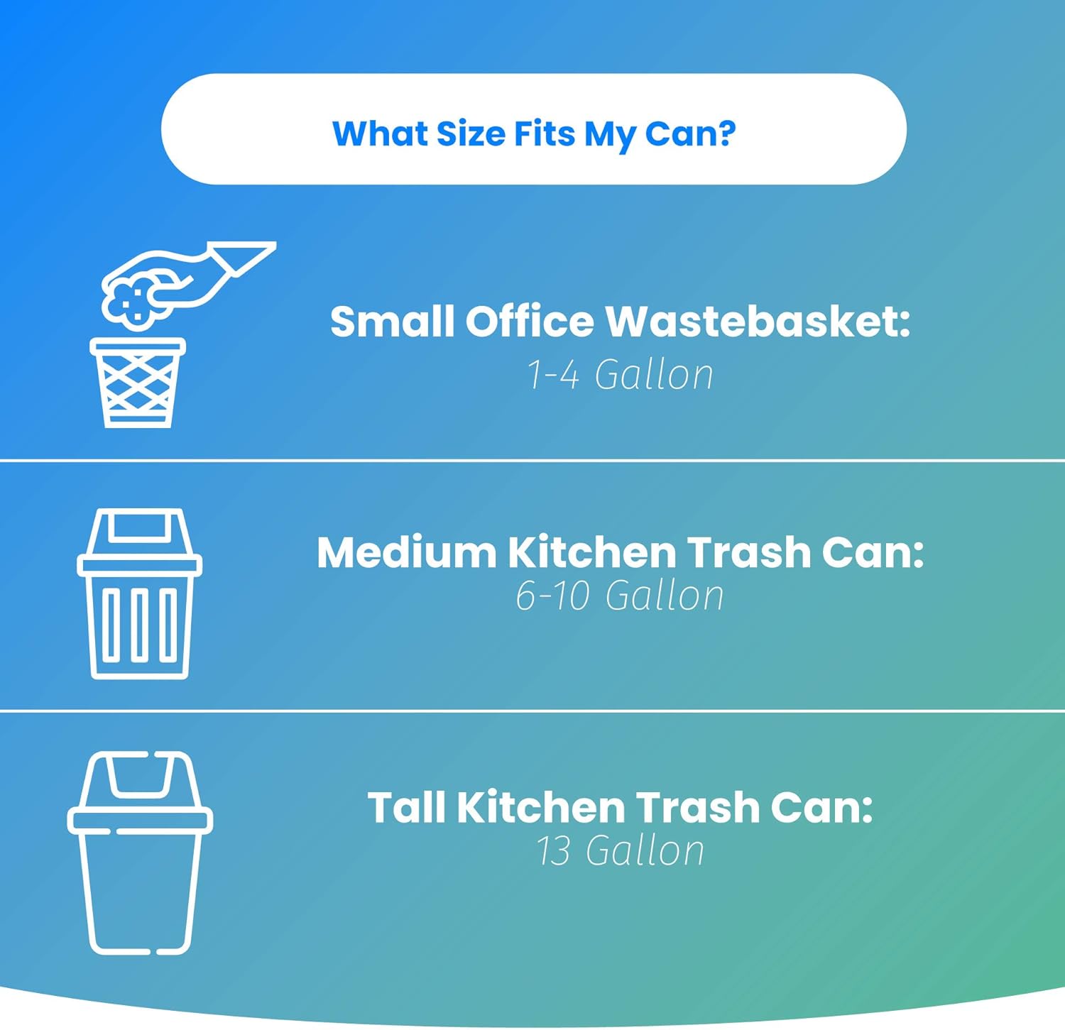 Reli. 6-10 Gallon Trash Bags - 300 Clear Garbage Bags for Strong Bathroom Use