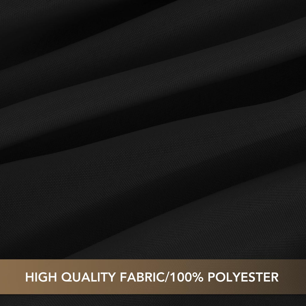 sancua Black Tablecloths for 6 Foot Rectangle Tables, 8 Pack - Washable Polyester Fabric Table Cloth, Reusable Table Covers for Wedding Party, Birthday, Banquet Reception, 54x108 Inch