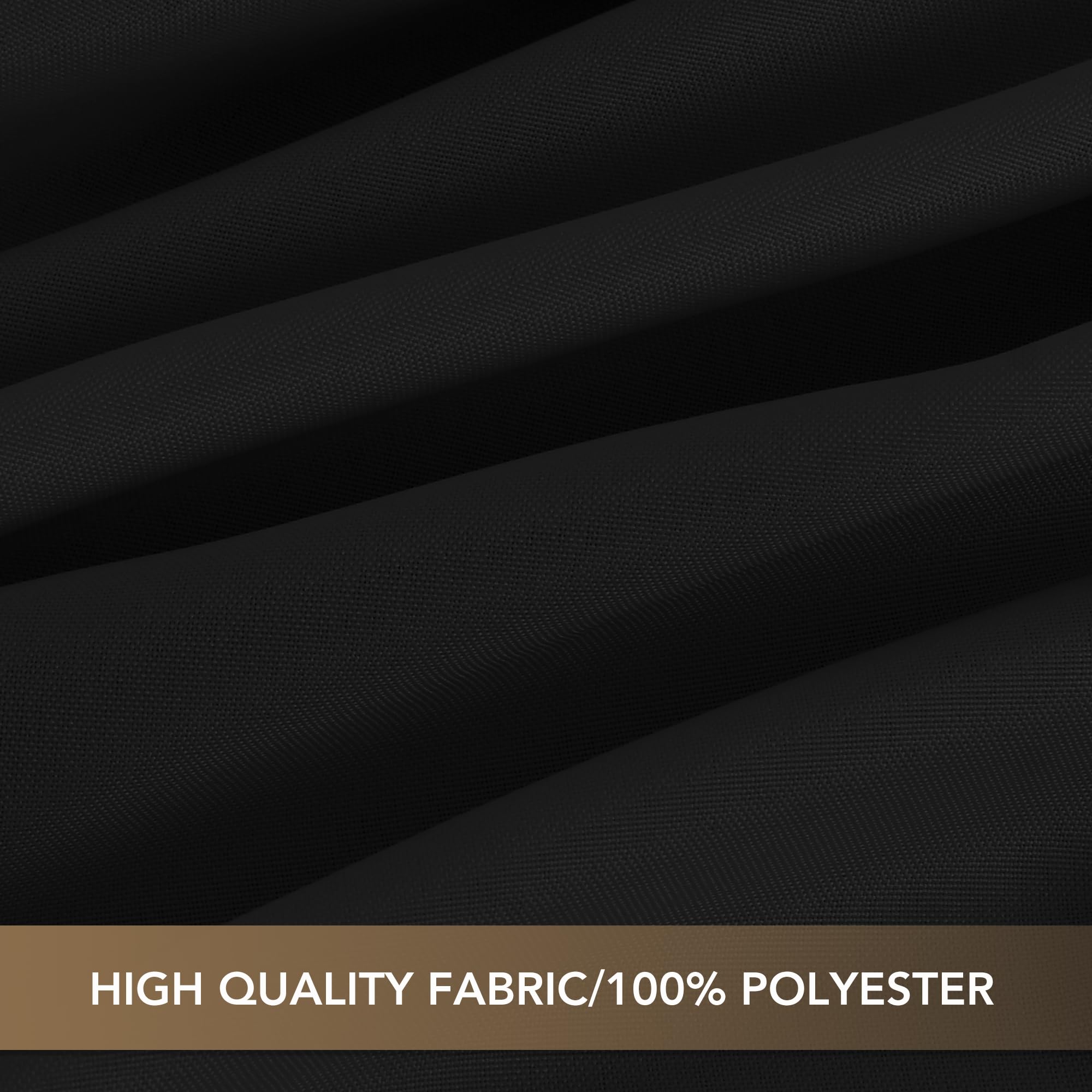 sancua Black Tablecloths for 6 Foot Rectangle Tables, 8 Pack - Washable Polyester Fabric Table Cloth, Reusable Table Covers for Wedding Party, Birthday, Banquet Reception, 54x108 Inch