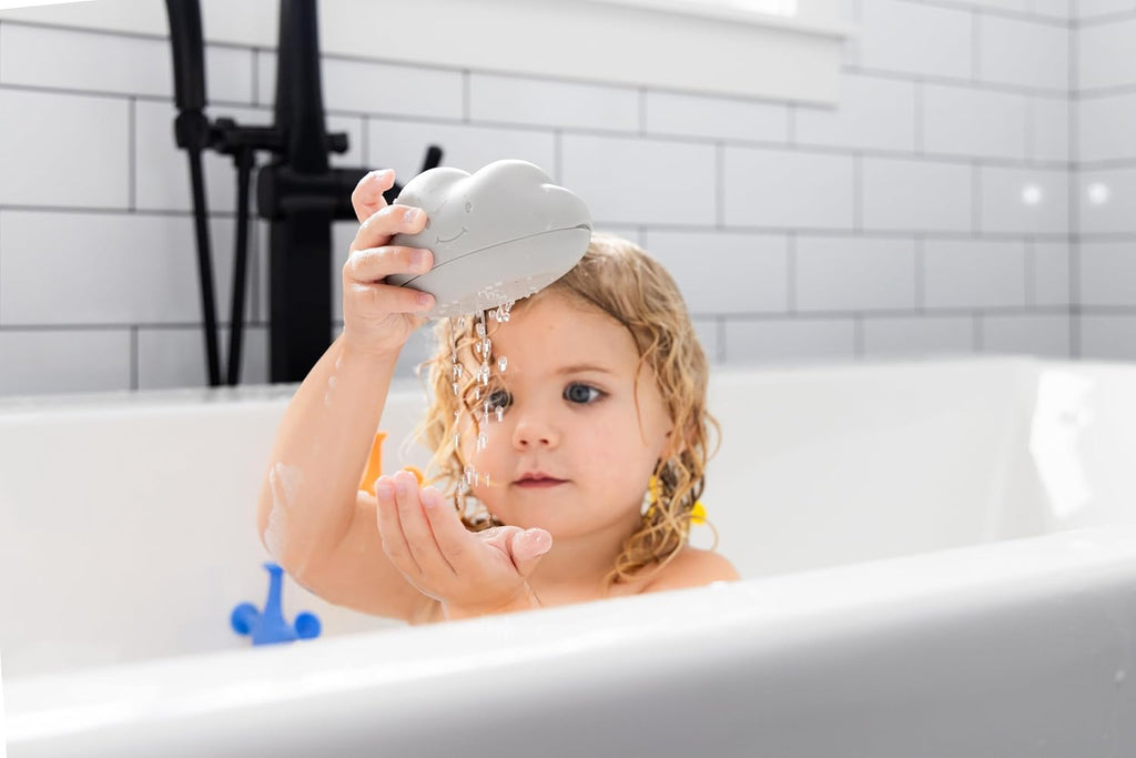 Ubbi Silicone Bath Squeeze Toys - Fun Interactive Cloud & Droplet Design | Set of 2 for Toddlers