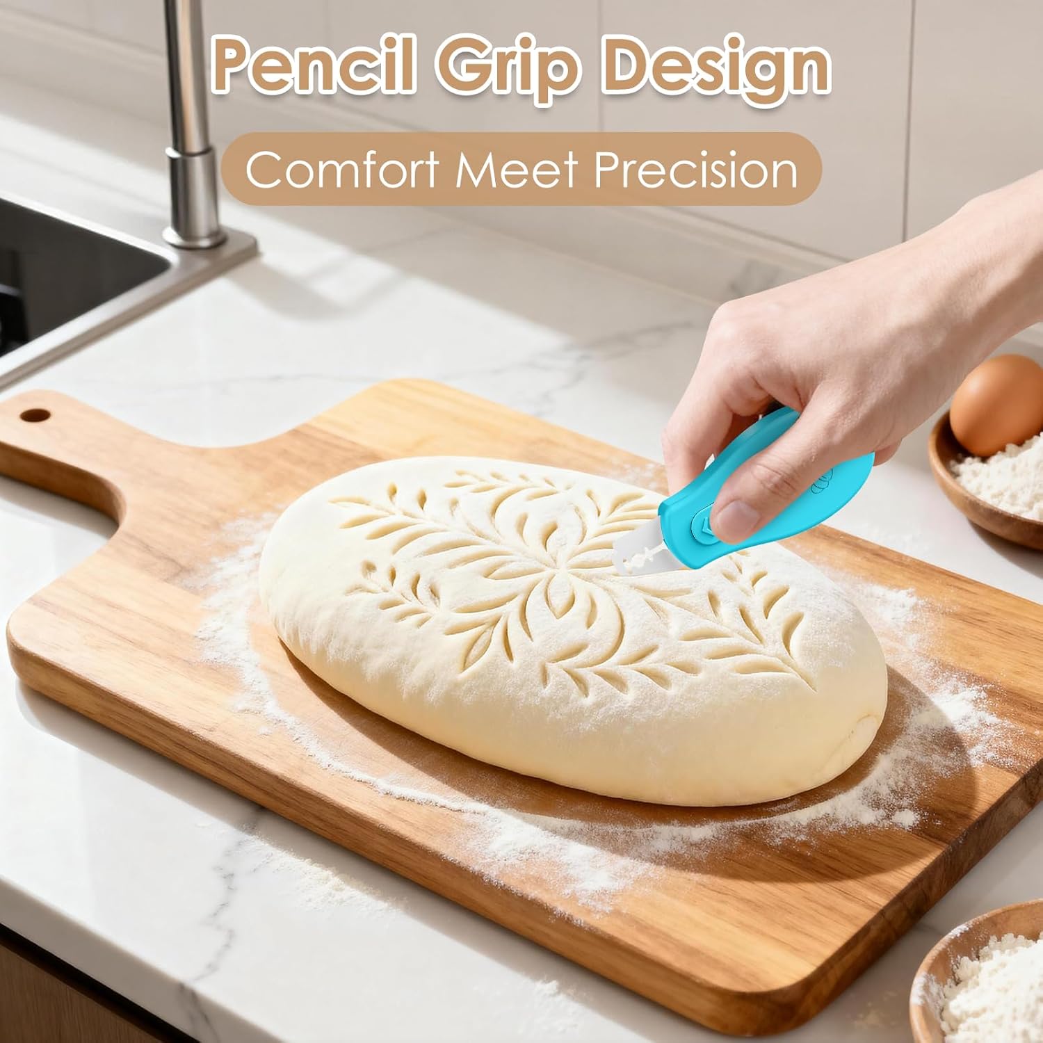 Skiennix Bread Lame - Magnetic Sourdough Scoring Tool with 5 Razor Blades | Perfect for Homemade Bread