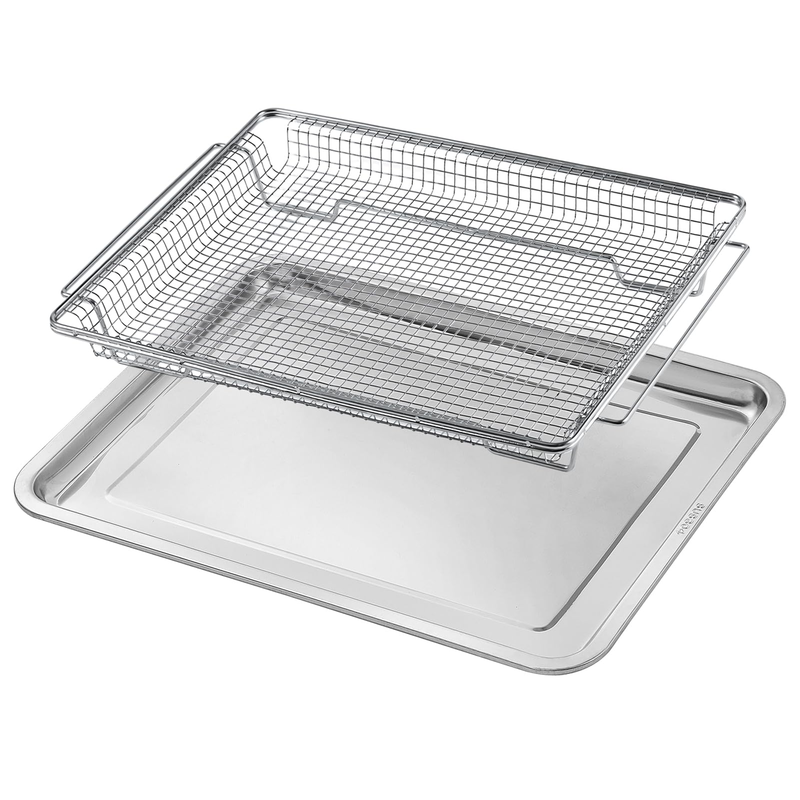 Atgestore W11548747 Air Fryer Basket Replacement Parts for Whirlpool Kitchenaid Oven Basket18.5’’x12.8’’ Mesh Basket 304 Stainless Steel Maytag Jennair Range Stove Air Fryer Tray Toaster Oven Rack