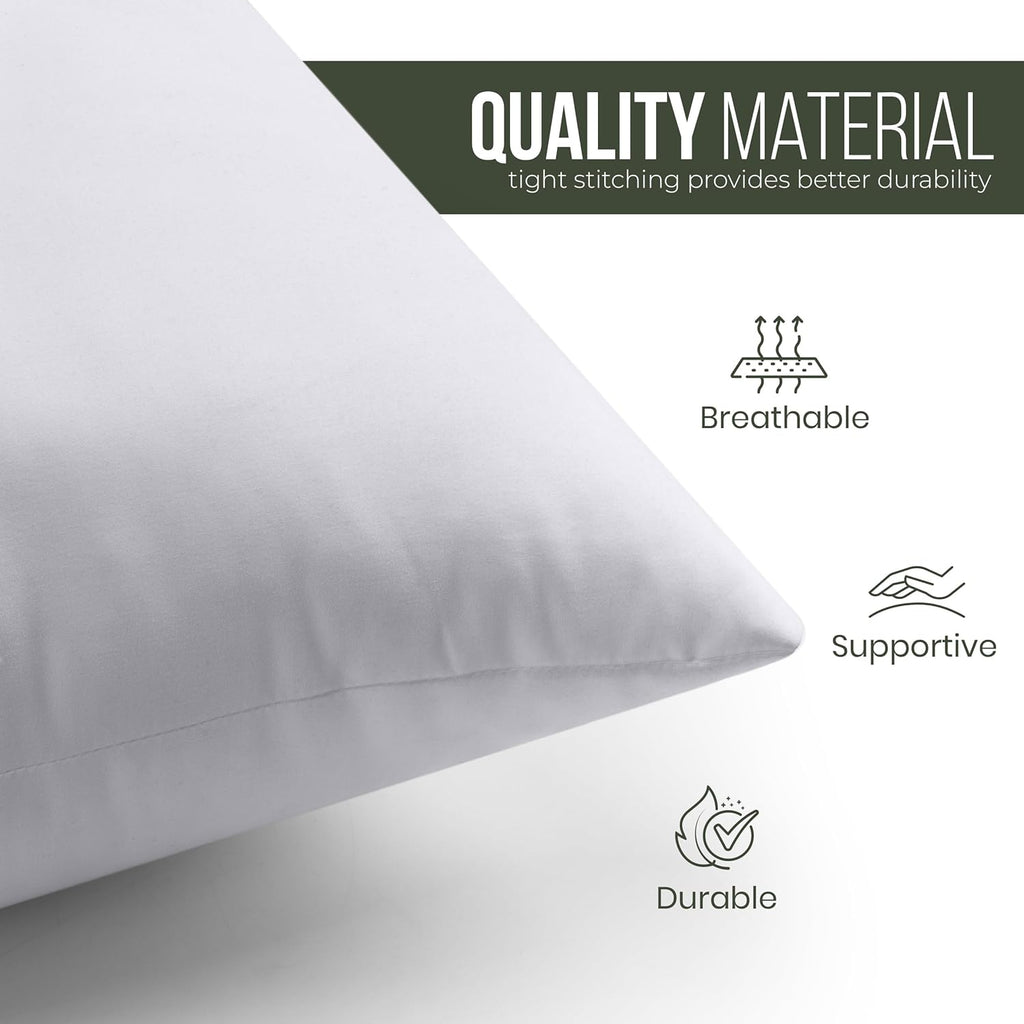 Utopia Bedding Throw Pillow - Fluffy Down Alternative Cushion for Bed & Sofa | 28 x 28 Inches, White