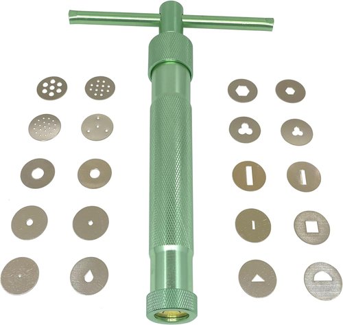 HEVERP Stainless Steel Clay Extruders - Sugar Paste & Fondant Decorating Tool Set | Green Color