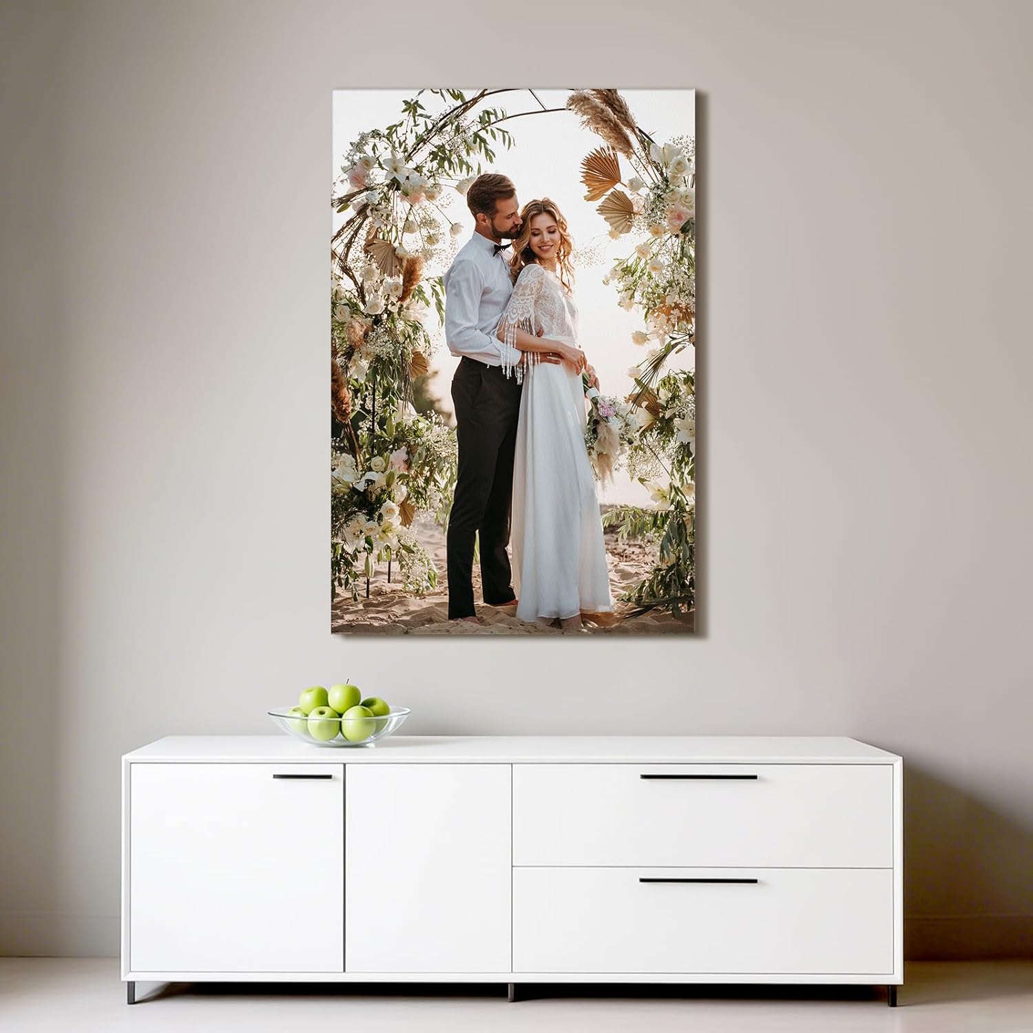 Skiennix Custom Canvas Prints - Personalized Photo Wall Art for Weddings, Family, Pets | 16x24 Wrapped Frame