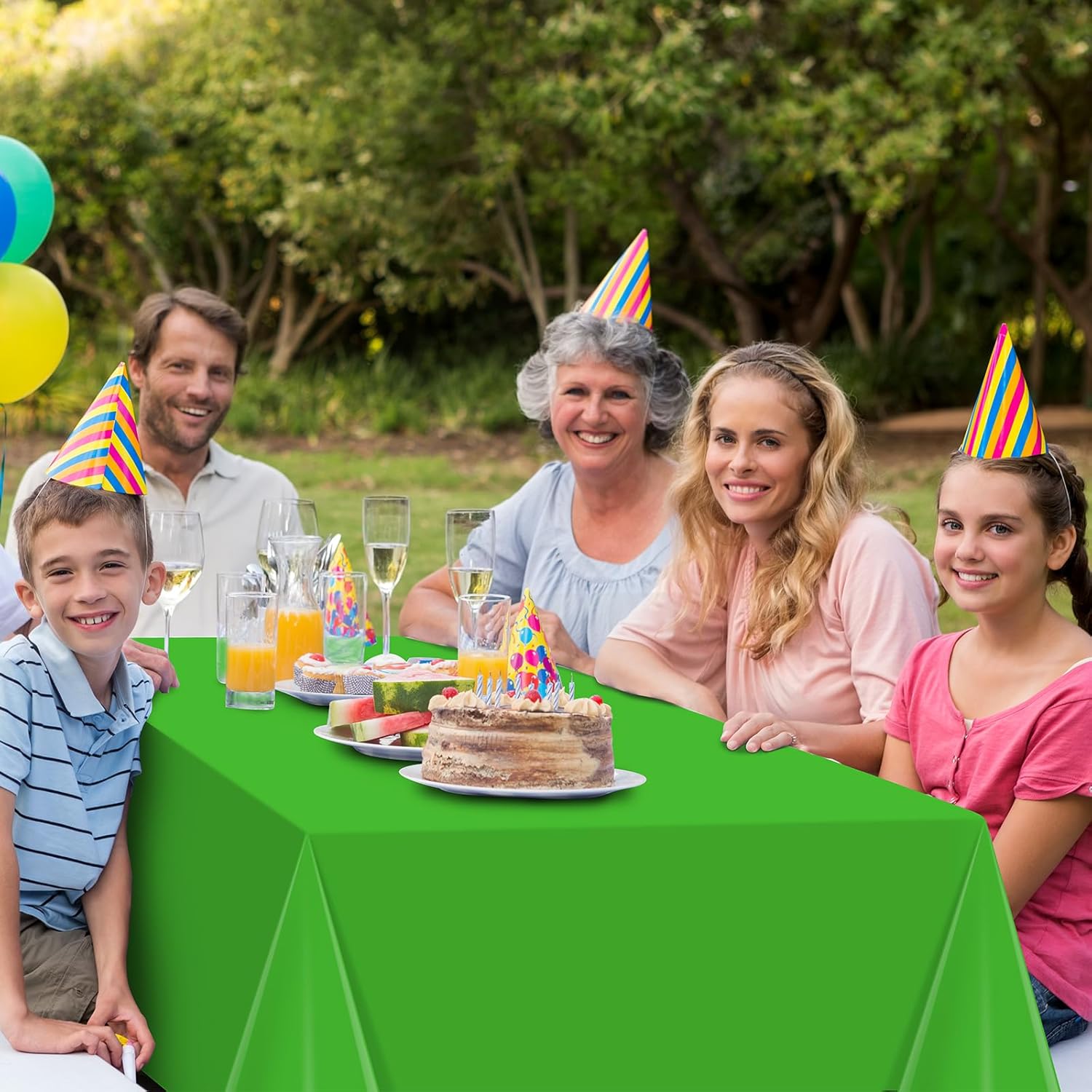 Skiennix 24 Pack Rainbow Tablecloths - Colorful Disposable Plastic Covers for Parties | 54 x 108 Inch