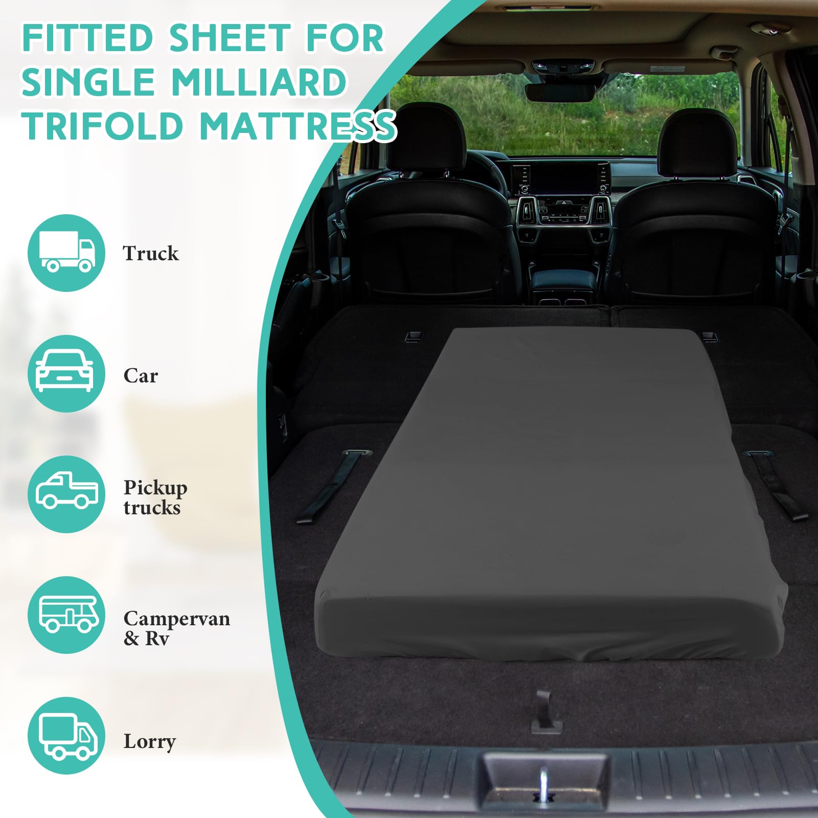 HunnmingRe 2-3 Inch Mattress Topper Cover (Only Cover) Memory Foam Protector Microfiber Memory Foam for Latex Mattress Topper Gel RV(Twin 75 x 38 Inch,Dark Gray)
