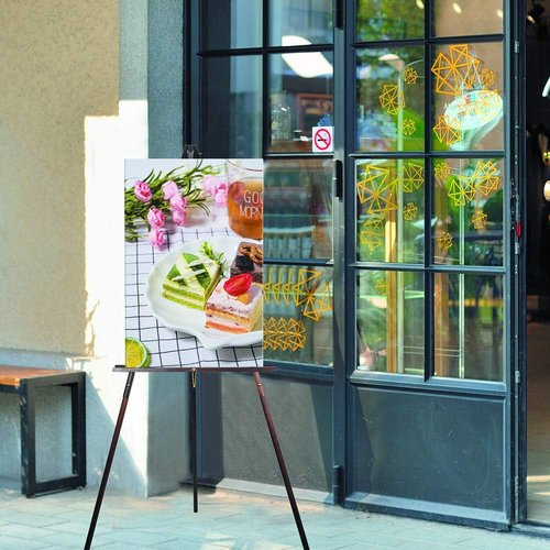 Conda 63" Wooden Tripod Easel - Adjustable A-Frame Display Stand for Weddings & Art, Foldable Design