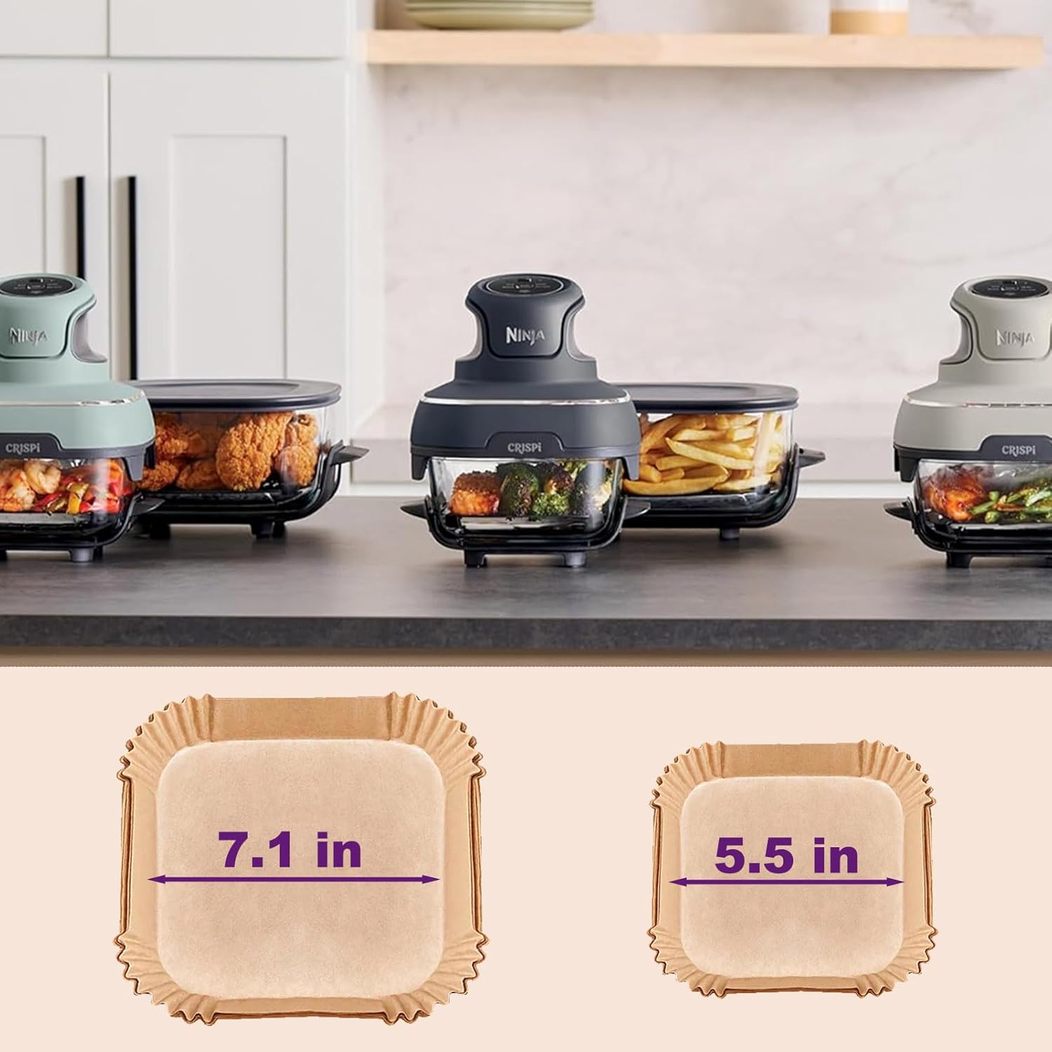 Ninja | Disposable Air Fryer Liners - 260 PCS Accessories for 4 QT & 6 Cup Crispy Cooking