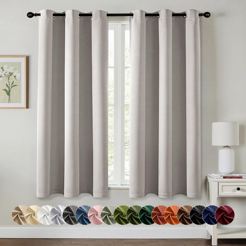 MIULEE Blackout Curtains - Thermal Insulated Room Darkening Drapes | 40 x 45 Inches, 2 Panels, Grommet Design
