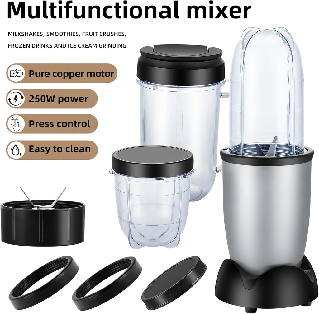 Panana Portable Personal Drink Mixer Blender - 18 Oz for Smoothies, Shakes & Food Prep | Includes Blending Blade & Extra Cups