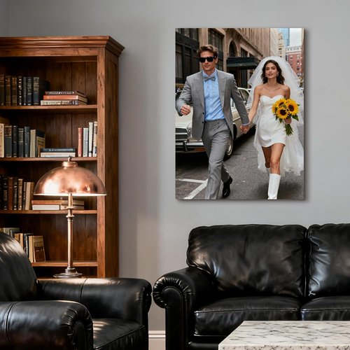 High-End Custom Canvas Prints - Solid Wood Frame, Ready to Hang | Perfect Gift for Weddings & Home (11"L x 14"W)