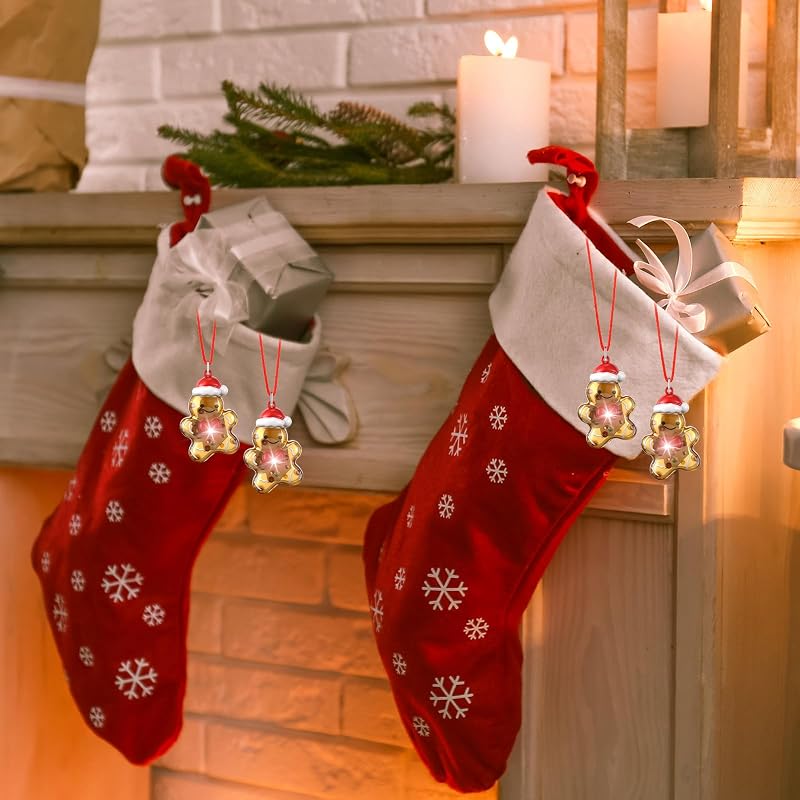 Gingerbread LED Light Up Necklace for Adults - 30 Pcs, Yellow, Variation: Yellow+30+Gingerbread