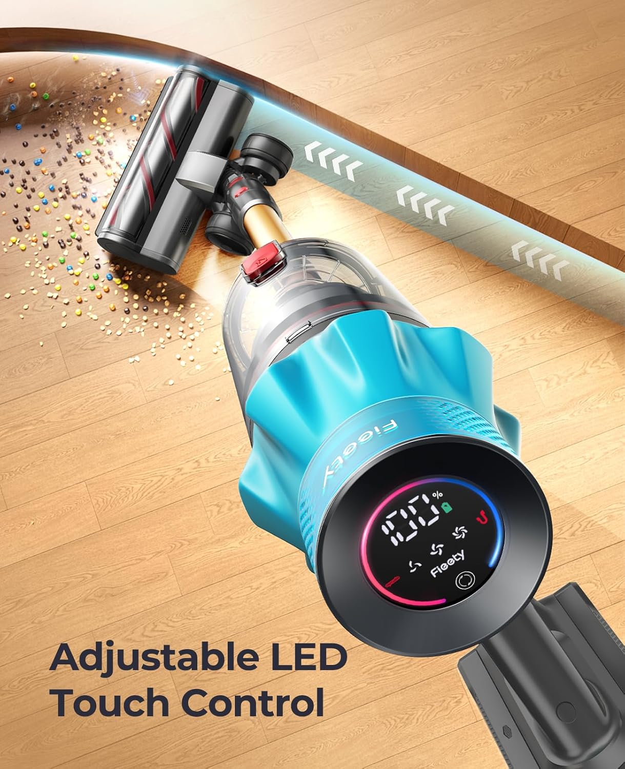 Skiennix Cordless Vacuum Cleaner - 650W Power, 70 Min Runtime, Self-Standing Design | 6-in-1 for Carpet & Pet Hair