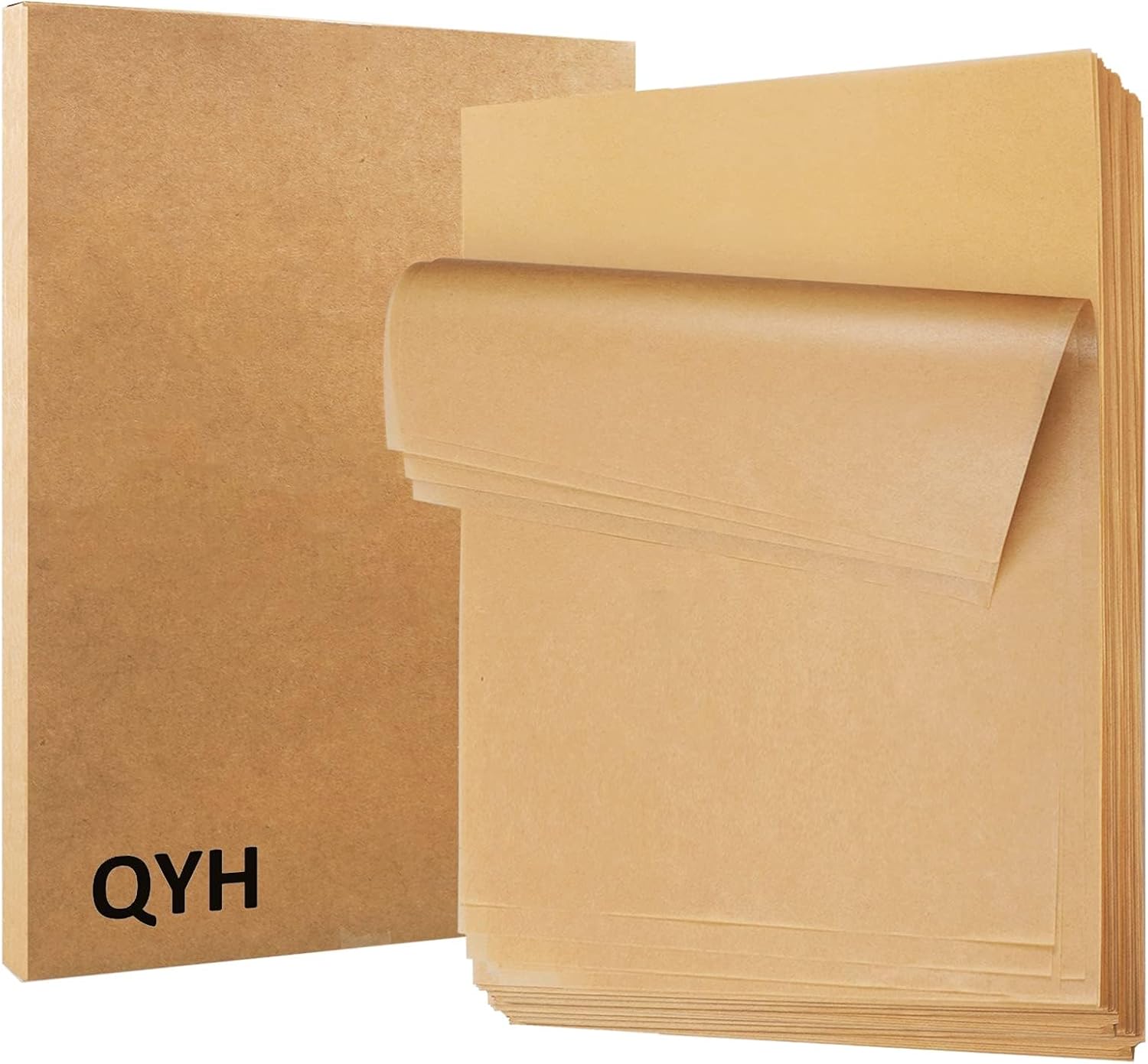 QYH Parchment Paper Sheets - 300 Unbleached Precut Baking Sheets, 8x12 Inches for Cookies & Cooking