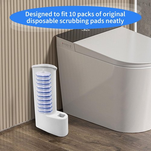 Toilet Wand Holder (Holder Only, No Toilet Wand) Wall Mounted Holder for Disposable Toilet Wand Refill (White), Toilet Wand is not Included