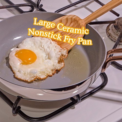 Great Jones Large Frying Pan - 10.25 Inch Nonstick Cookware | Nontoxic Ceramic Coating, PTFE & PFOA-Free | Induction & Oven Safe