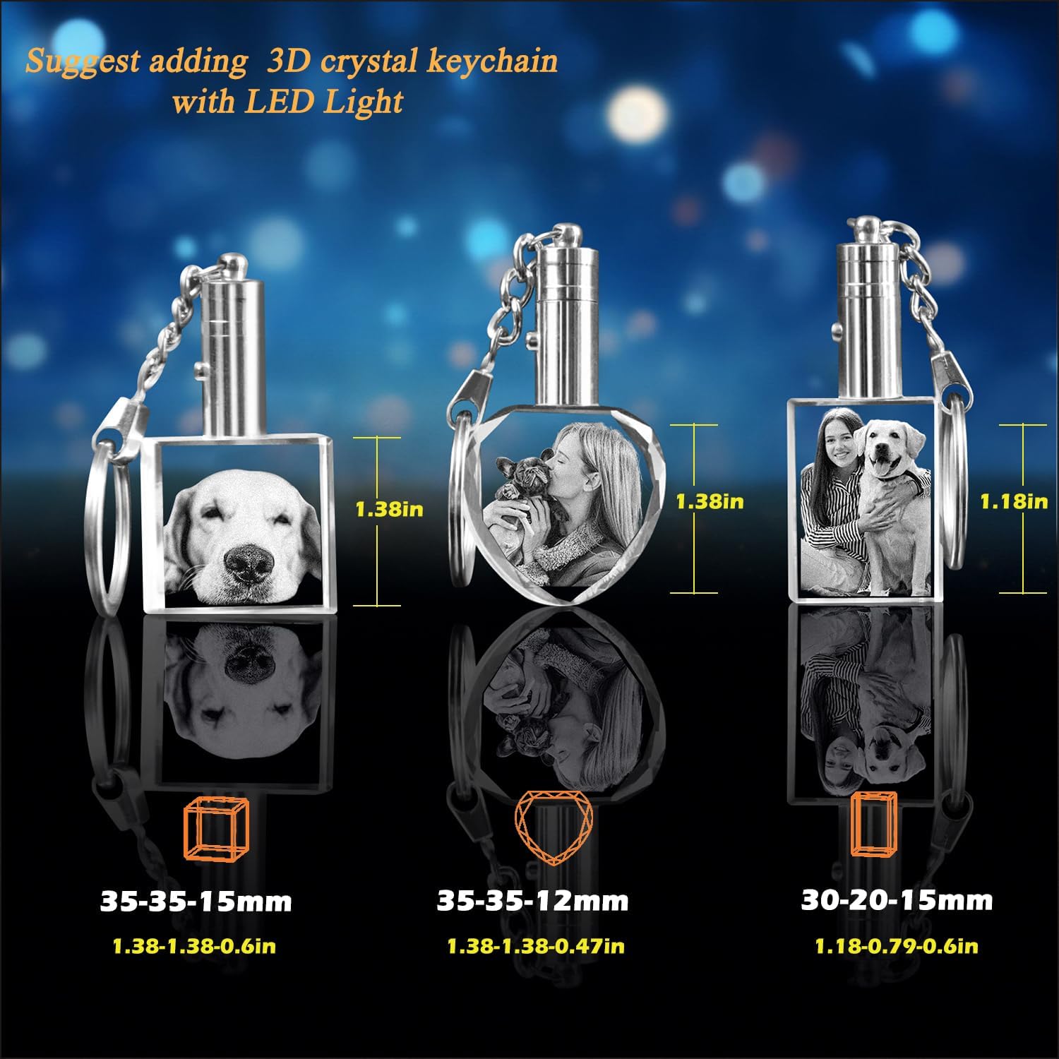 Skiennix Personalized Dog Memorial Gift - 3D Engraved Crystal Keepsake Photo Frame | Custom Pet Tribute