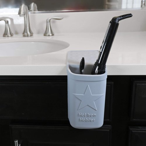 Hot Iron Holster - Adhesive-Free Silicone Storage Pocket | Heat Resistant to 500°F for Curling Irons & Hair Tools