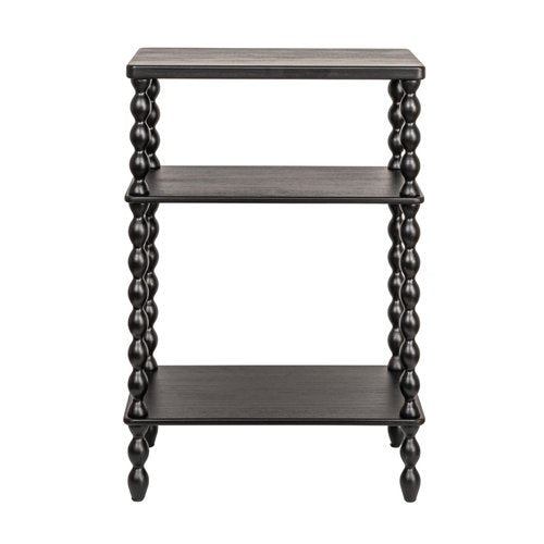 Creative Co-Op Bobbin Leg Rectangle Wood Accent Table, Black