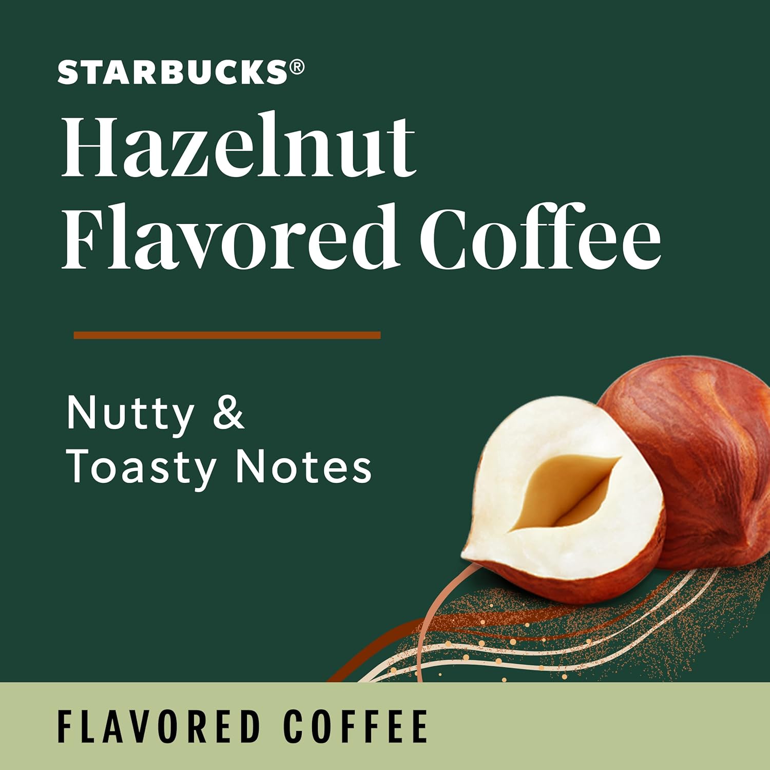 Starbucks Ground Coffee - Hazelnut Flavored 100% Arabica | 6 Bags of 11 oz Each