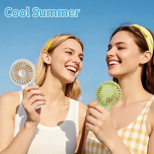 AAA Battery Powered Fan - Small Portable 5'' Quiet Personal Fan for Camping & Outdoor Use | Green