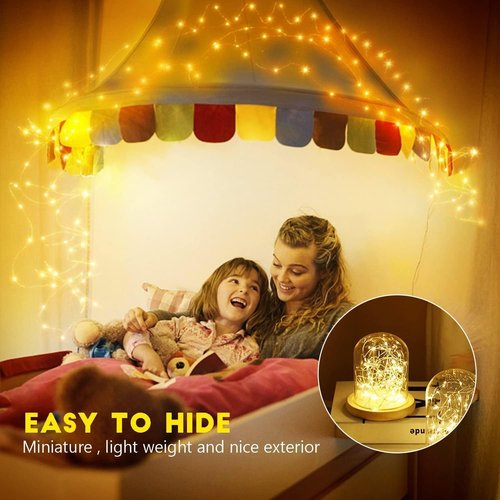 Fairy Lights Battery Operated String Lights - 12 Pack 7ft 20 LED Warm White Silver Wire for Mason Jars & Decor
