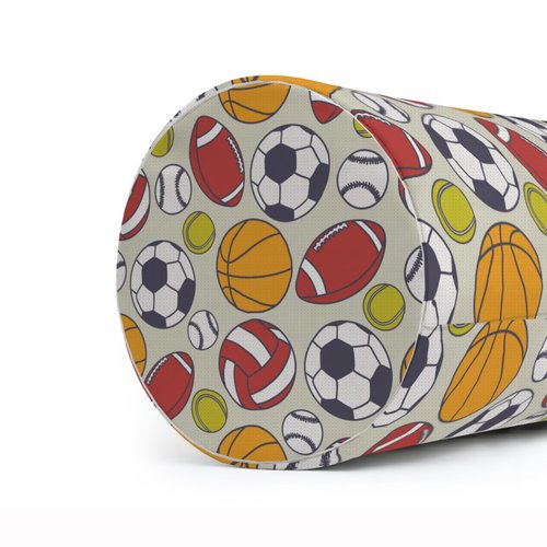 Storage Baskets- Football Pattern Foldable Laundry Hamper Fabric Organizer Storage Bins with Handles for Shelves, Closet, Nursery, Laundry, Toys