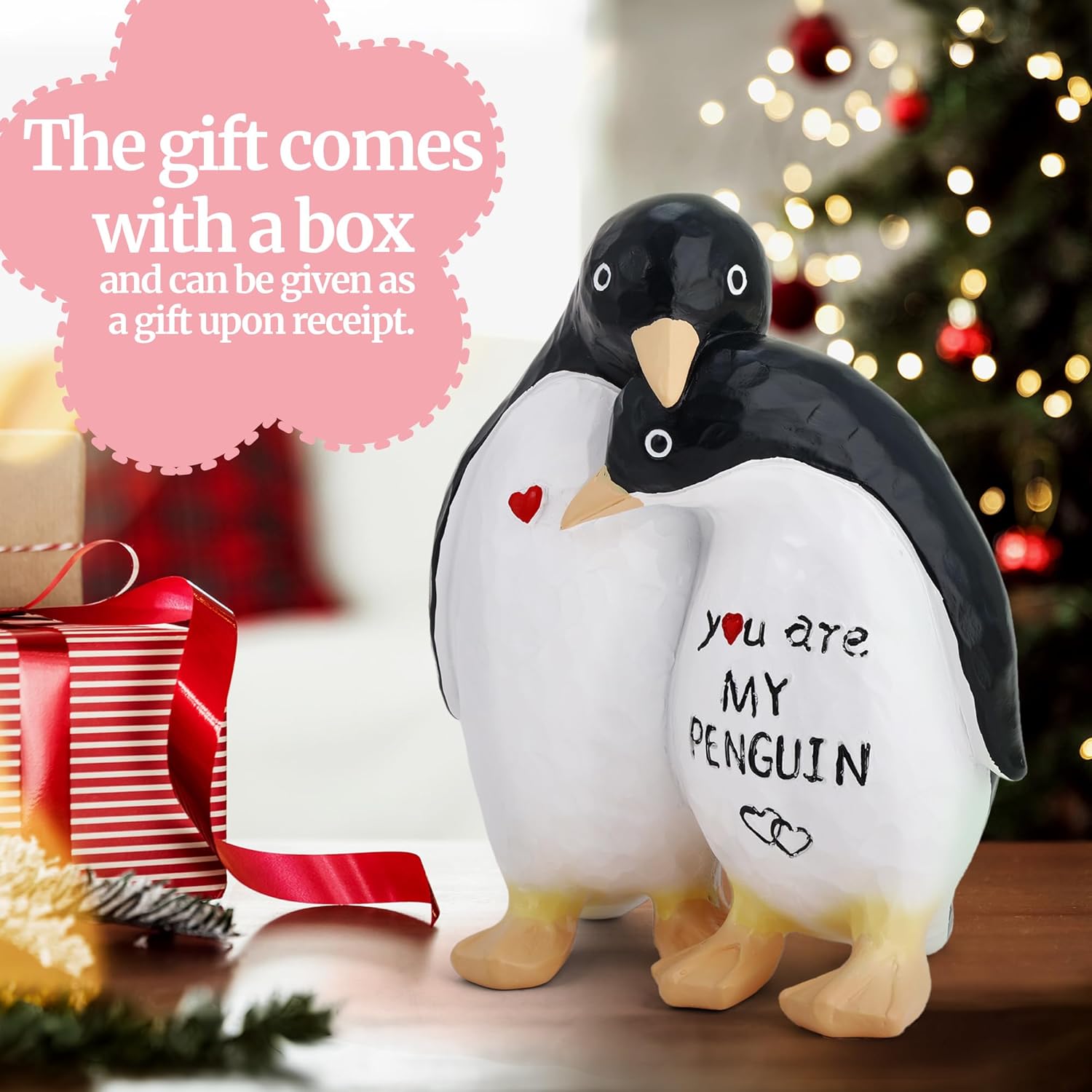 Regine Switzerland Cute Penguin Figurine - Romantic Anniversary Gift for Couples | Perfect for Birthdays & Valentine's Day