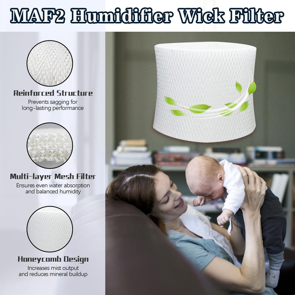 MAF2 Humidifier Wicking Filters Compatible With AIRCARE Essick Air Moist Air MA0800 MA0600 MA08000 MA0601 for Kenmore 15408 15508 154080 17006 29706 29988 Series Humidifier Replacement Filter (1-Pack)