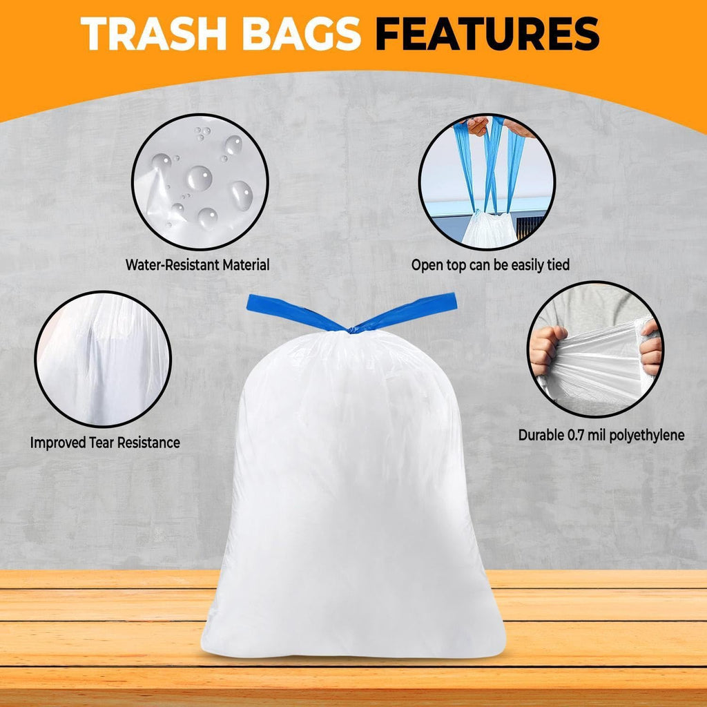 Odorshield Tall Kitchen Drawstring Trash Bags - Lavender Fresh, 13 Gallon, 100 Count