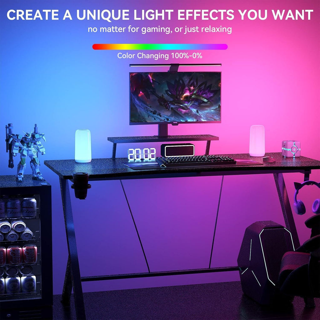 ROOTRO Touch Bedside Table Lamp - Sleek RGB Design | 3-Way Dimmable LED Nightstand Light for Bedroom & Living Room