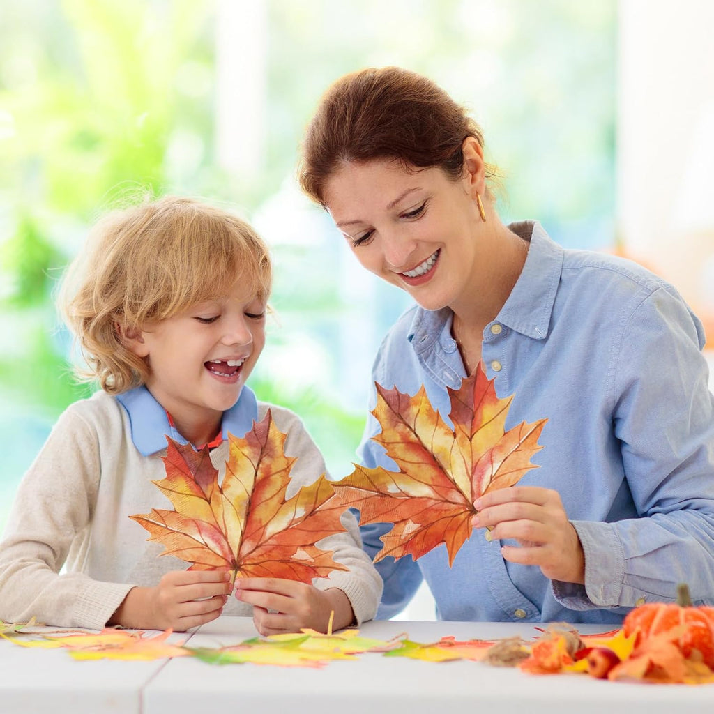 Regine Switzerland 40-Piece Fall Leaves Napkin Set - Perfect for Thanksgiving Decor & Autumn Gatherings
