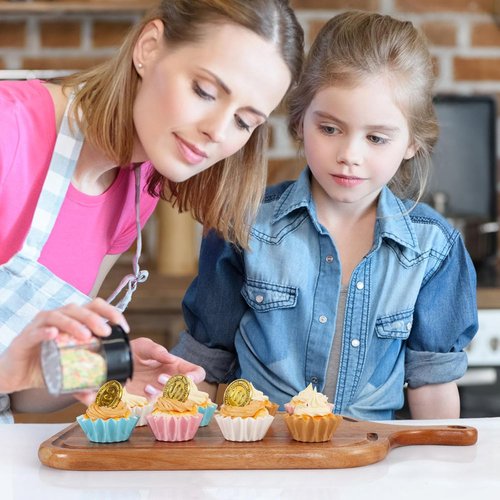 Caperci Mini Cupcake Liners - Grease-Resistant Heavy Duty Paper Muffin Cups, 200 Count, Odorless