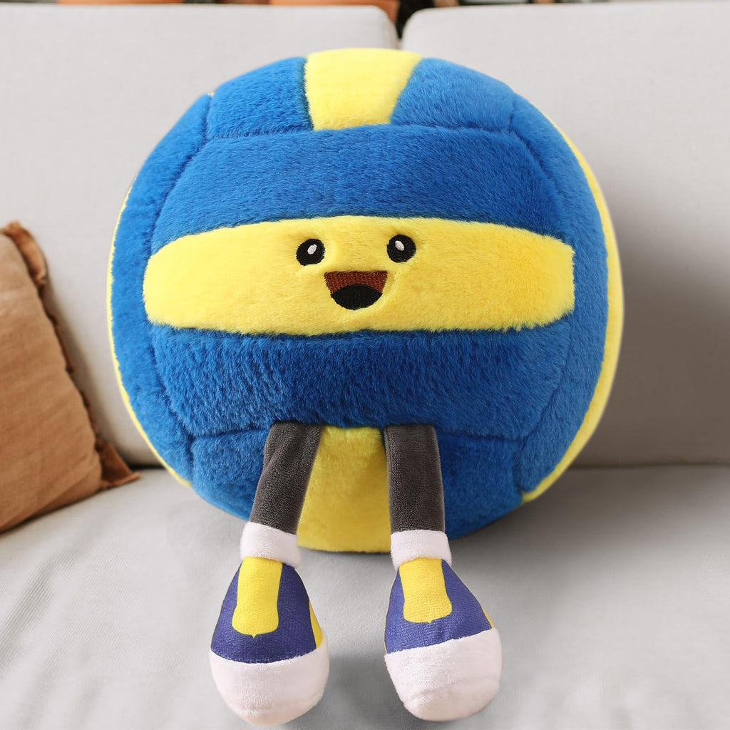 Stepxi Volleyball Plush - Soft Funny Volleyball Stuff Animal Plush Toy, Cute Birthday Plush Toy Gifts for Boys Girls and Sports Enthusiast Room Decor Pillow