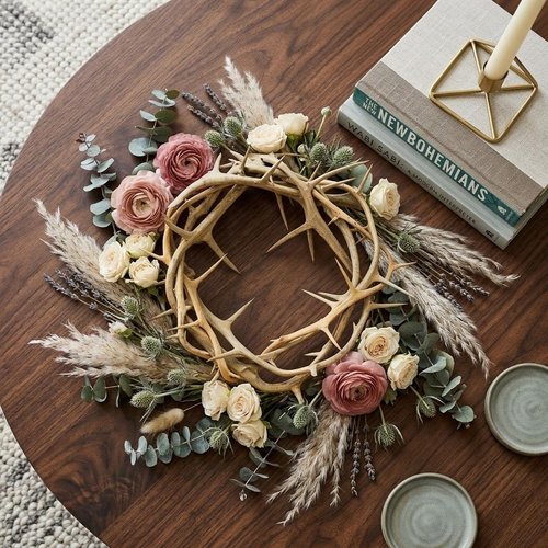 Cottage Garden Crown of Thorns - Real Wood Gift Box with Scripture Tag | 6-Inch Round Design