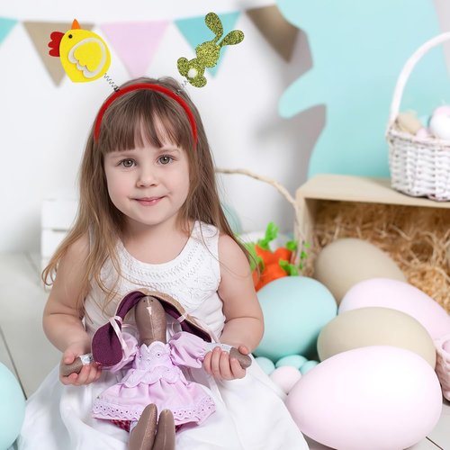 GREATRIL Easter Party Headbands - 12 PCS Colorful Headwear for Holiday Celebrations | Photo Booth Accessories