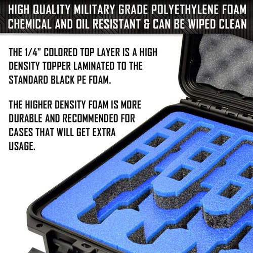 3 Pistol 12 Magazine + Accessories Storage Doro Waterproof Pistol Case with Custom MyCaseBuilder Foam Insert