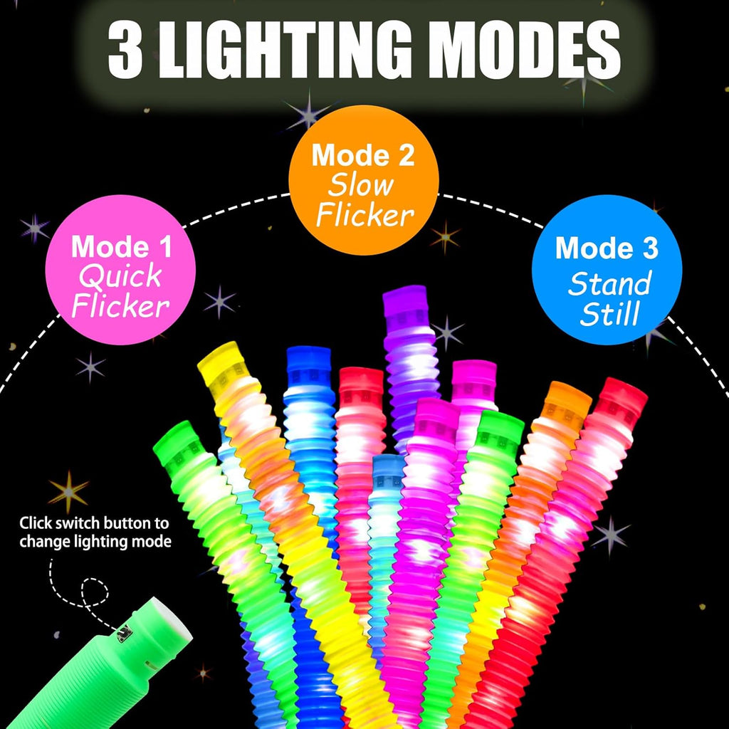 UrChoice Glow Sticks - 32PCS LED Pop Tubes & Glow Necklaces | Fun Party Favors for Birthdays & Weddings
