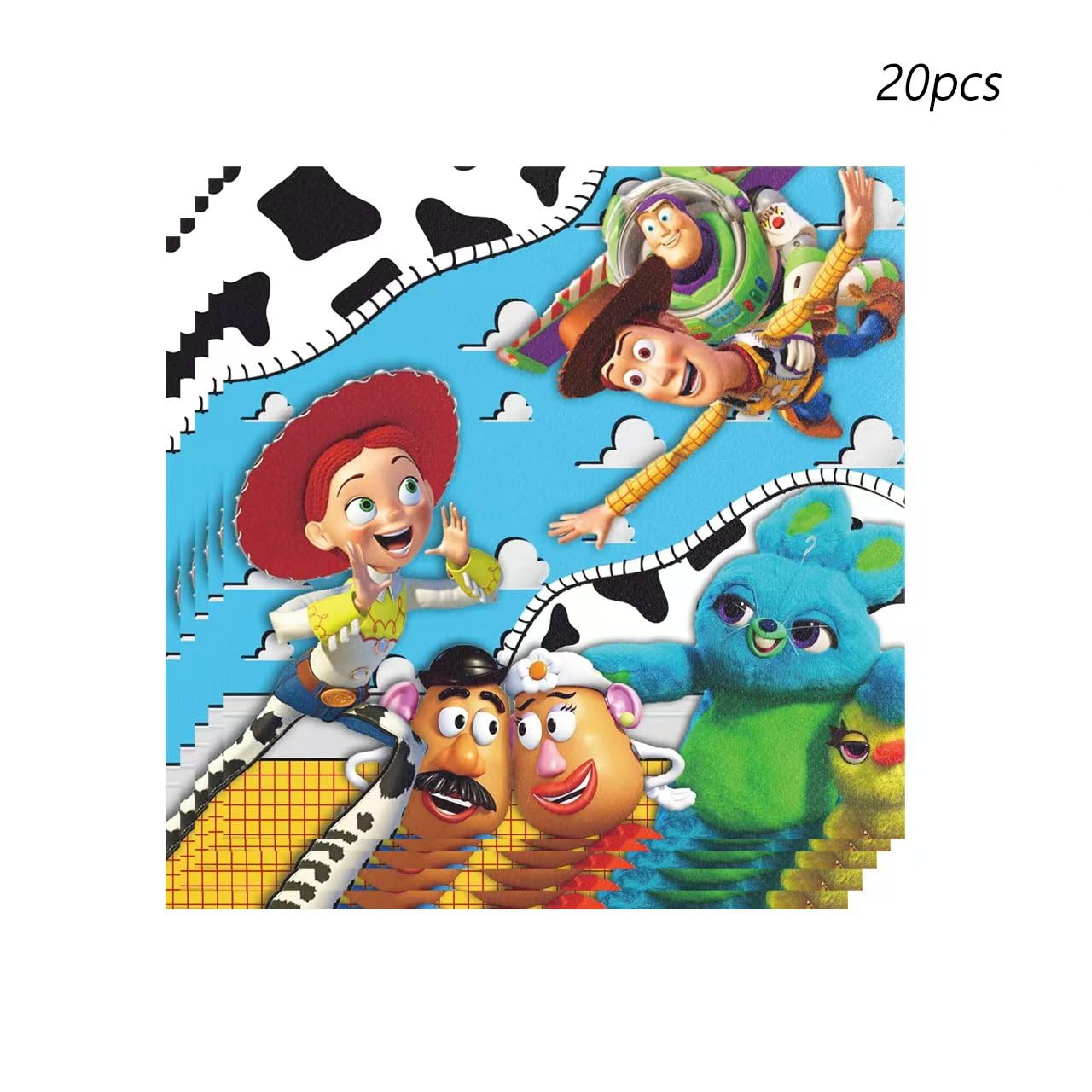 61 Pcs Toy Story Birthday Party Supplies Set, Plates, Cups, Utensils, Napkins, Tablecloth