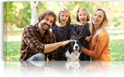 Custom Canvas Prints by [Brand Name] - Personalized Photo Wall Art for Weddings, Family, and Pets | 16x8 Wrapped Frame