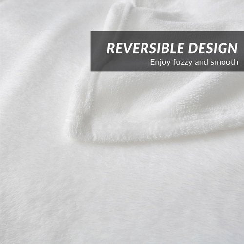 Bedsure GentleSoft Fleece Blanket - Lightweight Plush Cozy Twin Size Blanket in White | 300GSM, 60x80 Inches