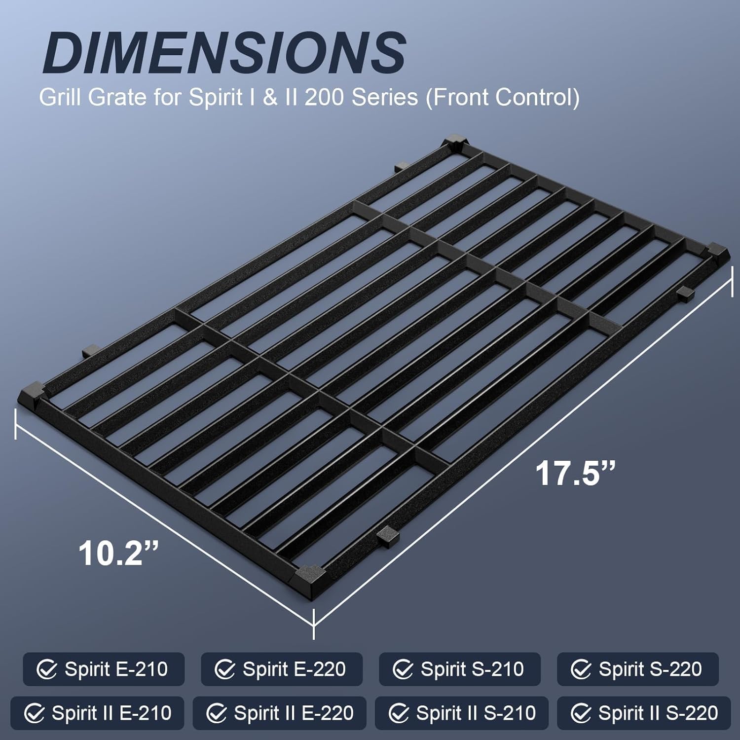 Weber Grill Parts - 17.5 Inch Replacement Grill Grates for Spirit E210, E220, S210 & S215