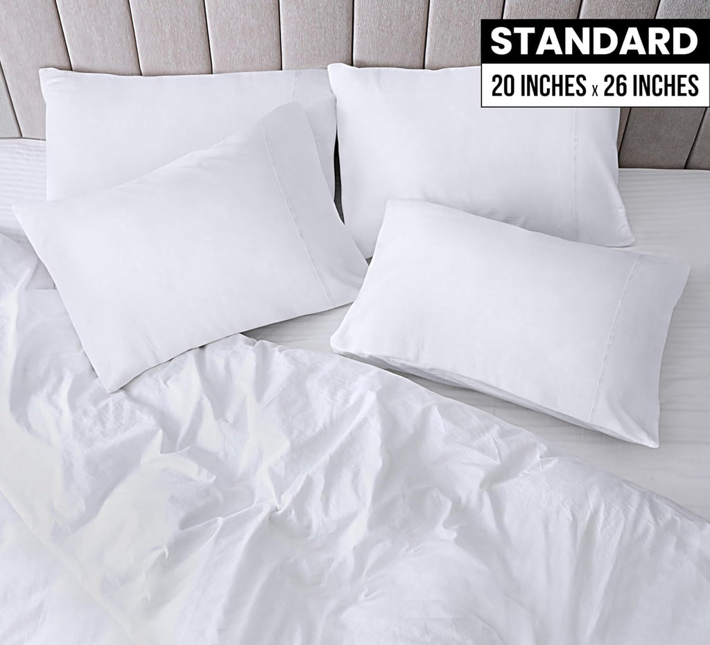 Utopia Bedding Standard Pillow Cases - Soft Brushed Microfiber - 12 Pack, Fade Resistant, White, 20 x 26 Inches